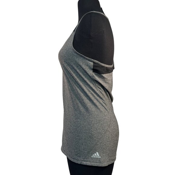 Adidas Womens Racerback Tank Top Gray Size Medium Athletic - Picture 5 of 7